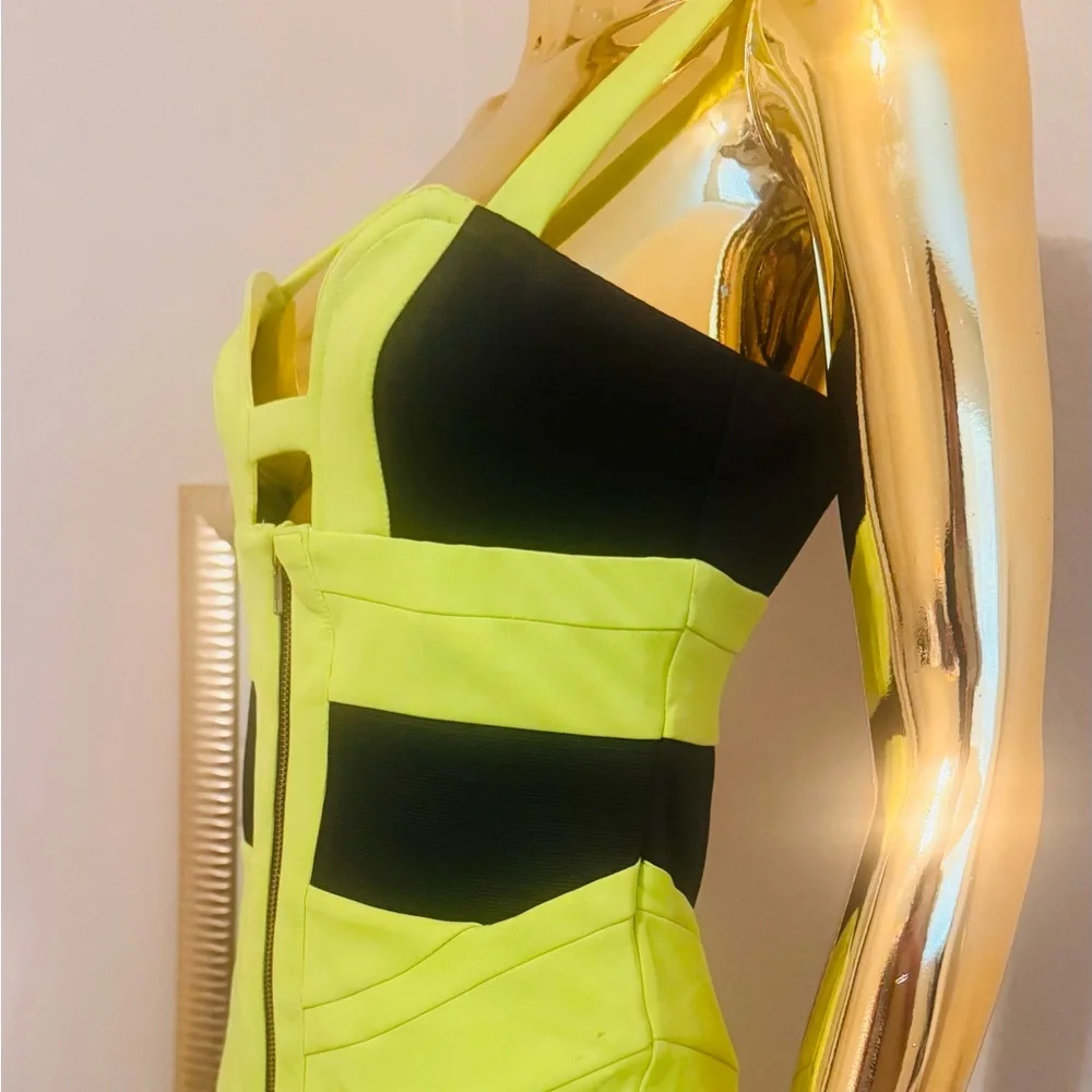 Arrogant Cat London Lime Green Form Fitting Dress, Cocktail, Club wear, Size S - Picture 7 of 16